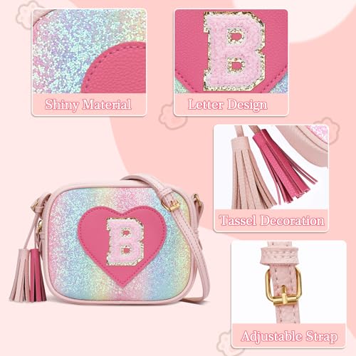 Image of KKXIU Birthday Gifts for Girls Initial Toddler Purse Cute Kids Crossbody Bag