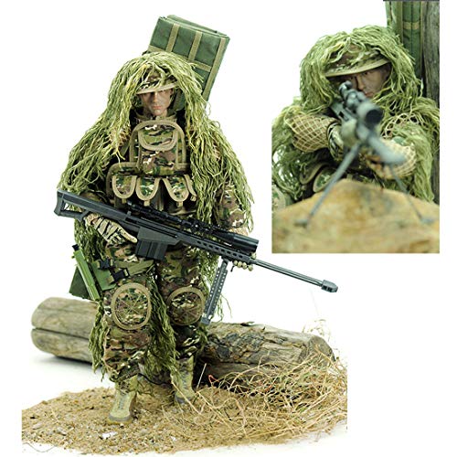 Scakbyer 12 Inch Action Figures Military Set, 1/6 Scale Action Figures Set With Weapons And Accessories - Type L - All Terrain Sniper Soldier #TOP2