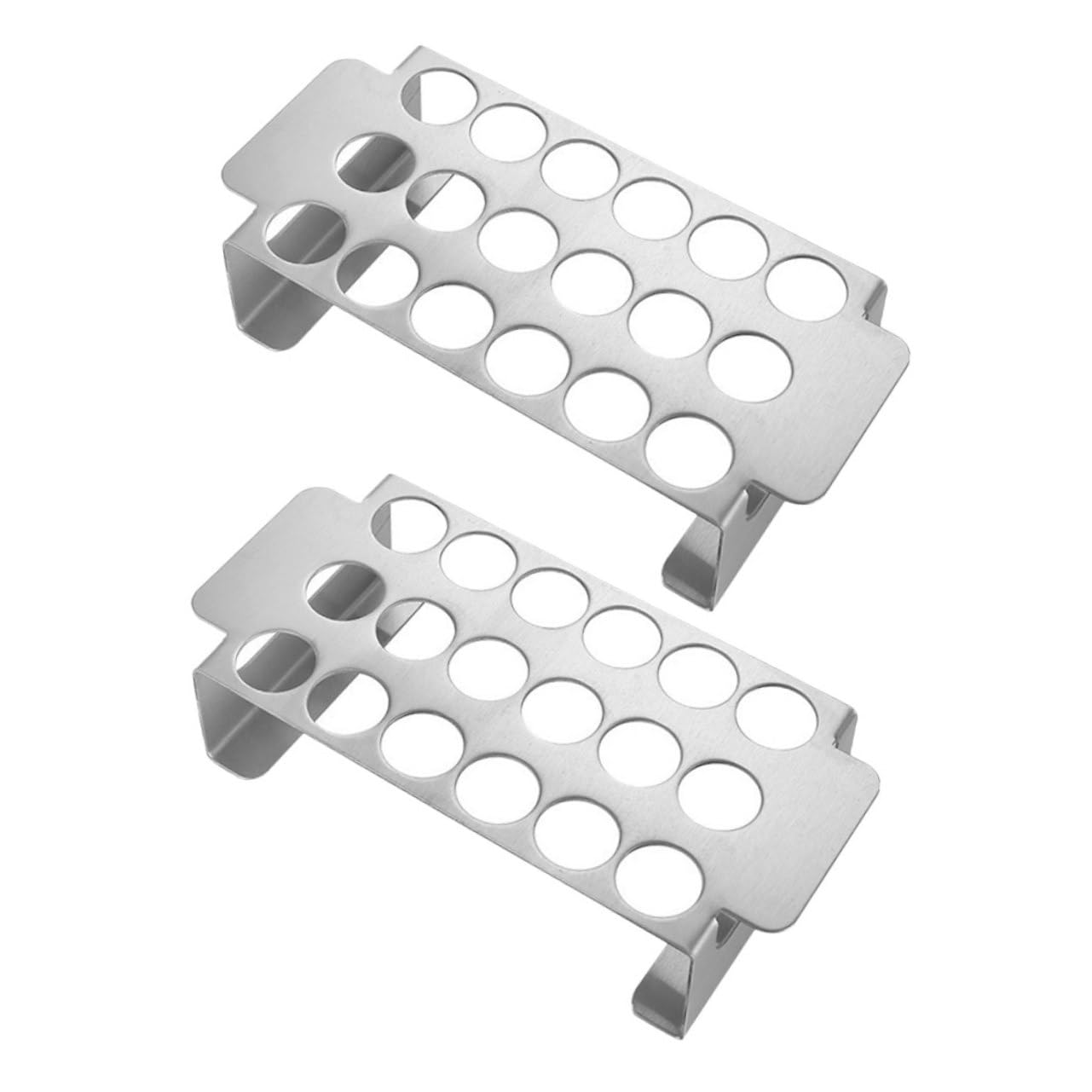 GALPADA Supporto per Grill in Acciaio Inossidabile 2 Pezzi 18 Fori Antiscivolo per Barbecue Esterno Leggero per Jalapeno e Barbecue Amici