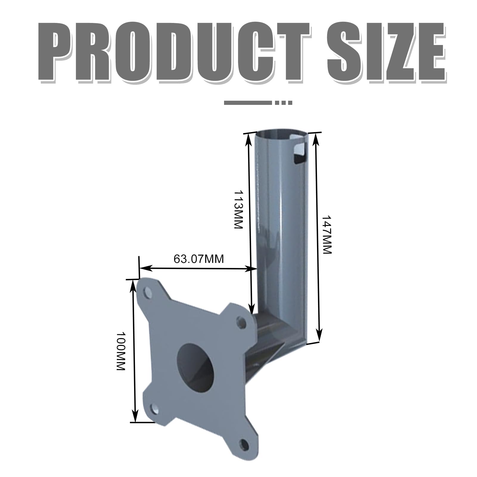 Support de parabole satellite, mât d'antenne support de tube pour parabole, support mural pour antenne satellite, support mural extérieur, accessoire (A)