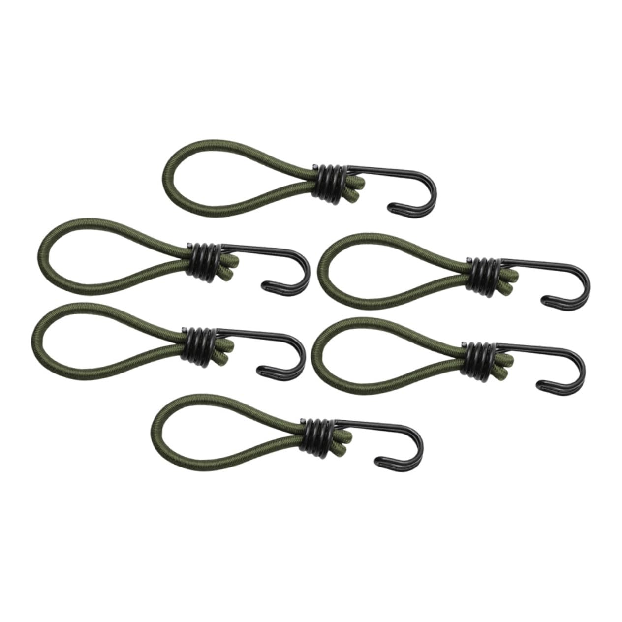 Abaodam Zeltzubehör Zeltheringe Zelt J Befestigung Camping Zeltplane Zelthaken Bungee Seile Mit Haken Kit Elastische Zeltklammern Zelte Schlafseil Outdoor Camper Gummi Oliv