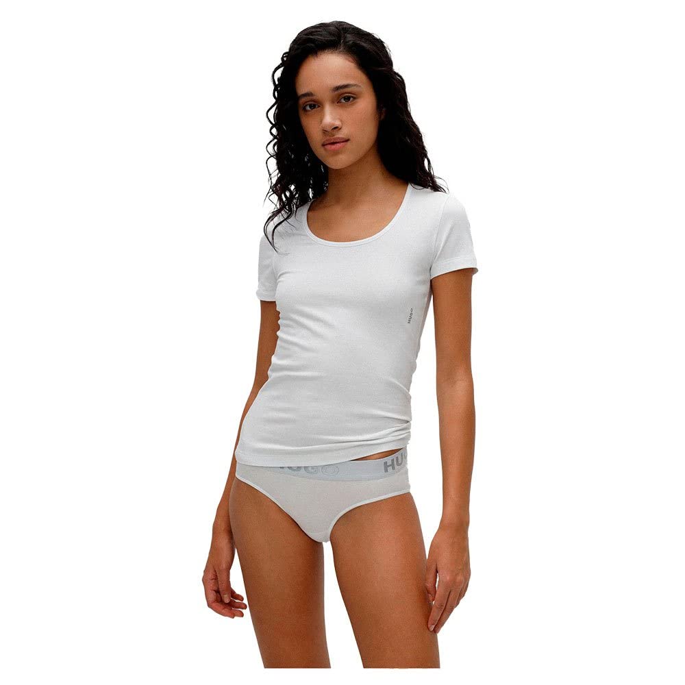 HUGO Women's Twin T-Shirt RN T-Shirt, White100, M