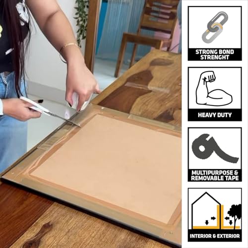 Image of SIKA - Pack of 2 Double Sided Tape - Sikabond Mammoth Grip IN - Multipurpose Removable Traceless Mounting Adhesive Tape for Walls /Home /Office - Strong Sticky Strips Grip Tape - Transparent 15mmx3m