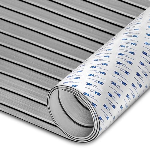 HXBYX EVA Foam Boat Flooring with 3M Self-Adhesive Backing DIY Boats Decking Marine Sheet Faux Teak Material,Non-Slip Cooler Pads for Kayak Yacht SwimPool RV 95"x44"/31"/16"/6.7"/2.4",47.5"x16"
