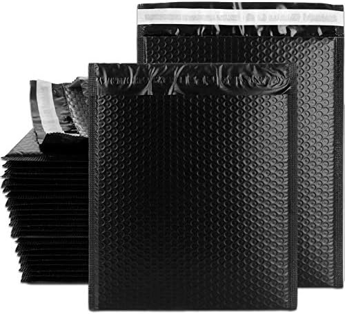 10 x 13 inch Bubble Mailers #4 Padded Mailing Envelopes 25 Packs, Black Waterproof Self Seal Poly Bubble Mailer Padded Mailer Envelopes Cushioned Mailing Shipping Bags