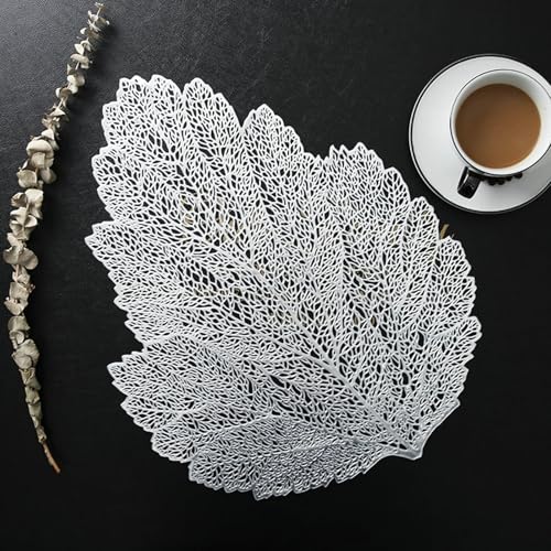 Set de table argenté feuille anti-tache pour protéger votre table - 2