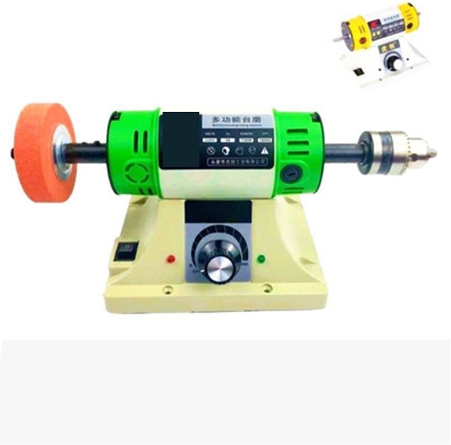 Gem Faceting Grinding Machine Electric Bench Polishing Grinding Machine Gem Jewelry Rock Grinder Desktop Lathe Polisher Adjustable Speed 0-10000RPM 750W High Efficiency,Flexible and Convenient