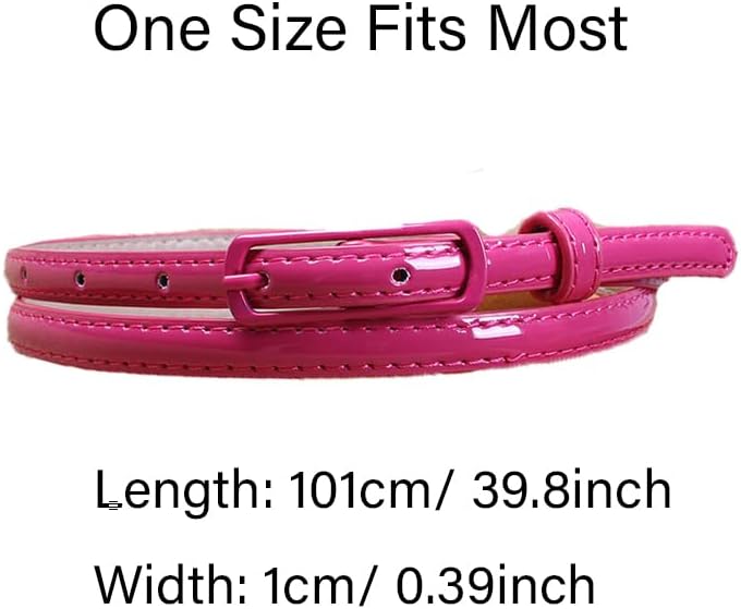 COTIM COYIN Skinny Leather Belt for Women, Waist Belt with Buckle For Dress Jeans-Ladies - Image 6