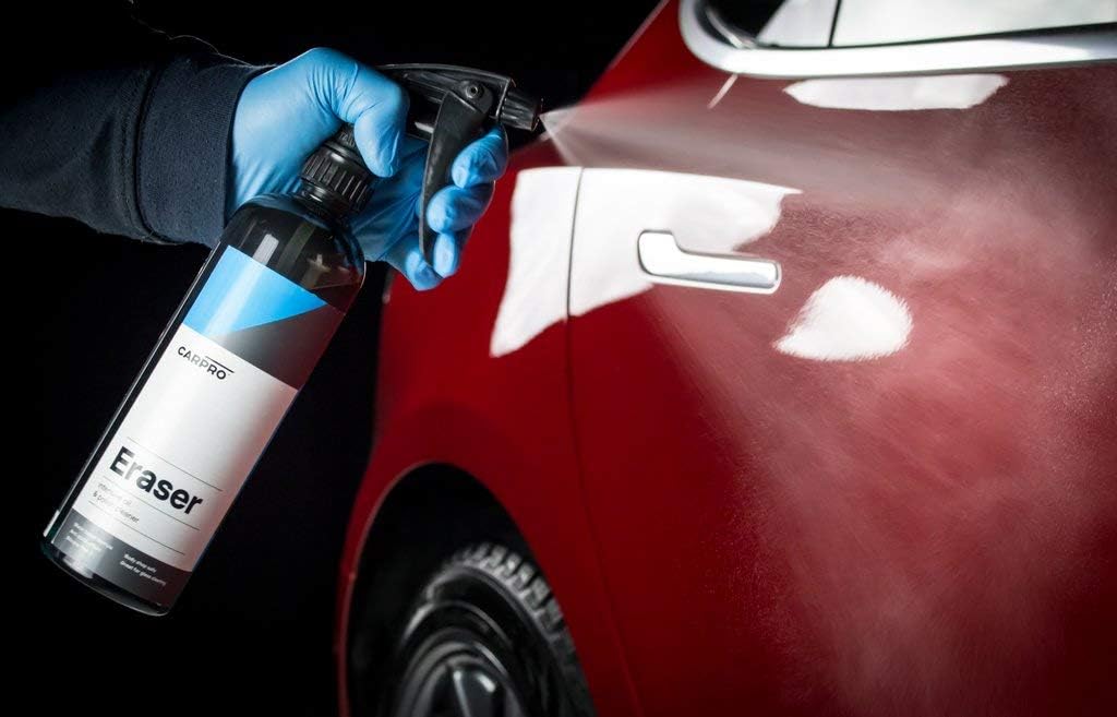 CARPRO Eraser Polish & Oil Remover - Ceramic Coating Prep, Complete Removal of Polishing Oils for Application of CQUARTZ Ceramic Coat, Anti-Static, Dust Free, No Silicone - 500mL (17oz) and Sprayer