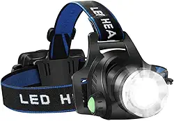 Lanterna De Cabeça Led Recarregável Com Zoom e Fita Ajustável Pesca Bike Farol Super Forte Potente Ciclismo Caminhada Trilha Corrida Profissional Tática