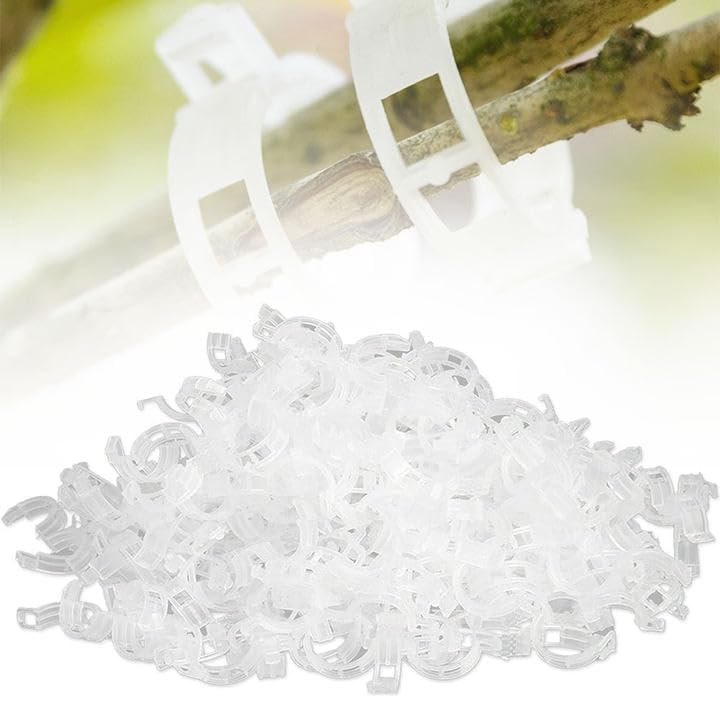 Secured Plastic Plant Clip Plant Fixing Clips Tomato Clips Plant Clips for Climbing PlantsGarden Clips Plant Support Clips Plant Vine Clips Plant Support Garden Clip Vine Fixing Clip (White-200pcs)