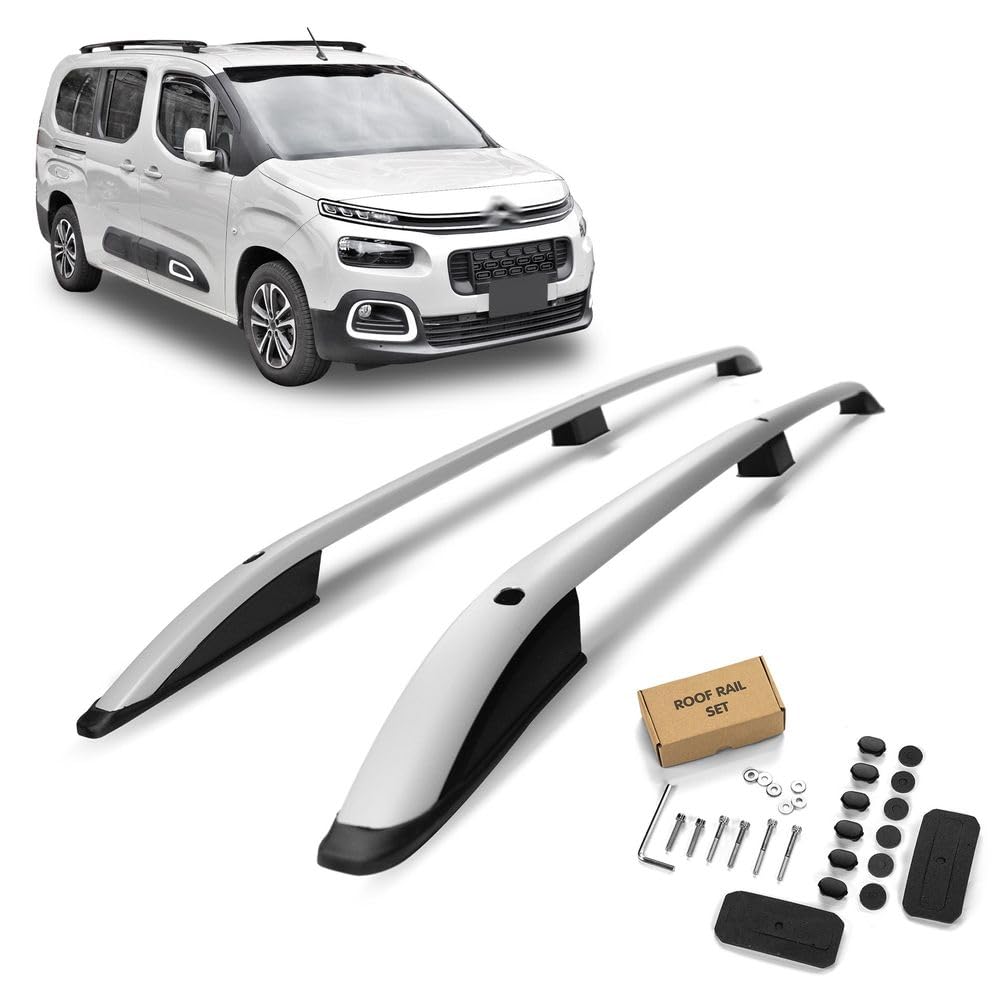 CHROMEMASTER | Barras Portaequipajes, Rieles de Techo Compatible con Citroen Berlingo L1 | M Corto 2018+; Se Utilizan para el Montaje de Portaequipajes de Techo, Cajas de Techo o Portabicicletas