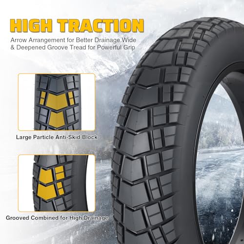 ZUKKA 16/20/26×4.0 E-Bike Tire 2 Pack Fat Tire High