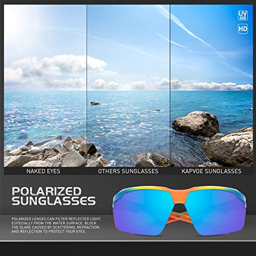 KAPVOE Sports Sunglasses Polarized Cycling Glasses Baseball Running Mountain Bike Triathlon Golf MTB for Men Women - K87 - Image 3
