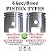 CDHPOWER 2 Stroke Gas Engine Motor Kit Piston Set of 66cc/80cc - for Longer Connecting Rod Crank Assemblies - 80cc/66cc Gas Motorized Bicycle