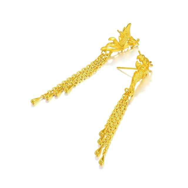 Chow Sang Sang CHOW SANG SANG 999.9 24K Pure Gold Earrings Price-by-Weight 11.6g