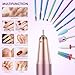 HOMEASY Electric Nail Drill, 40000RPM Professional E-Filer Rechargeable with 15 Drill Bits, Portable Nail File Electric Nail Filer for Acrylic Nails Gel Polishing Removing for Salon Home (Purple)