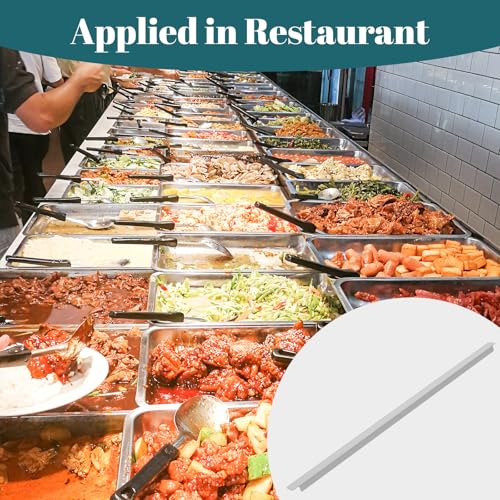 tonchean 12pcs 21inch Stainless Steel Steam Table Adapter Bars Hotel Pan Divider for Full & Fractional Size Pans Commercial Food Service Accessories