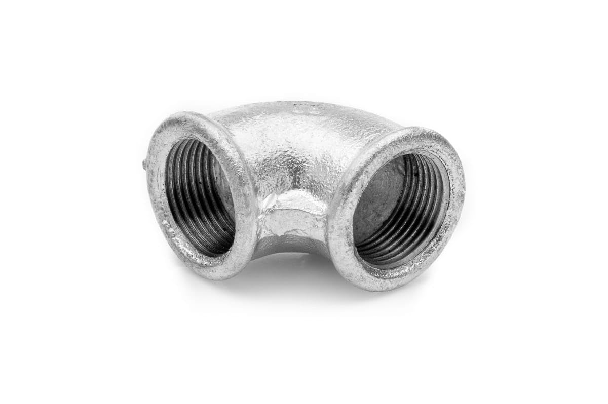 Kolano 4'' żeliwne ocynkowane 90 stopni gwint wewnętrzny BSP ISO-7 G złączka gwintowana żeliwo ocynk ogniowy złączka kątowa do instalacji hydraulicznych do wody