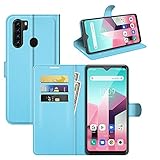 Fertuo Cover per Blackview A80 Plus / A80 Pro, Custodia Portafoglio Cover a Libro in Pelle Flip Case con Silicone Bumper, Fibbia Magnetica, Porta Carte, Kickstand, per Blackview A80 Plus, Blu