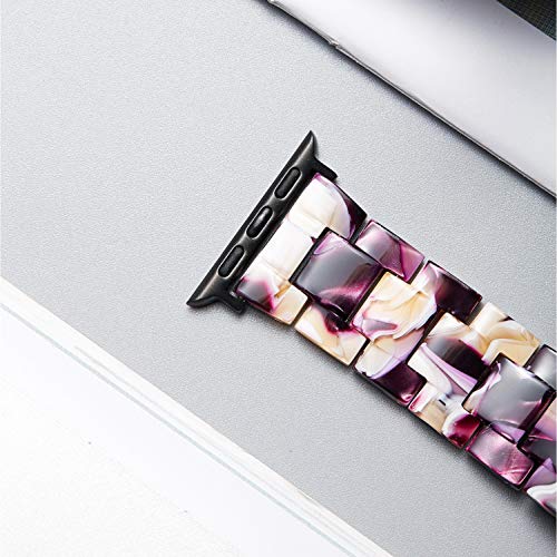 Image of BINLUN Compatible with Apple Watch Bands 38mm 40mm 41mm 42mm 44mm 45mm 46mm 49mm for Women Men Lightweight Resin Watch Straps Compatible with iWatch Series 11 /10 /9 /8 /7 /6 /5 /4 /3 /2 /1 /Ultra3 2 1 /SE3 2 1
