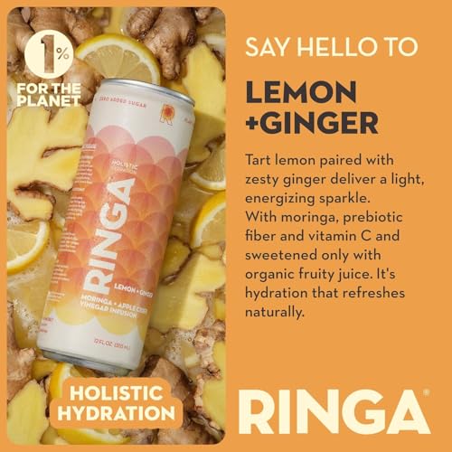 Image of Ringa Sparkling Hydration (Lemon Ginger 12Oz (Pk of 4))