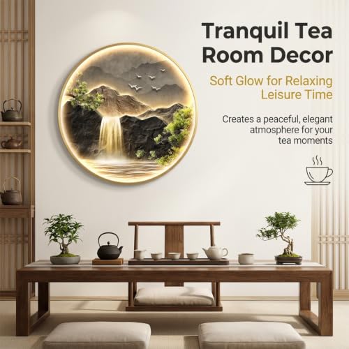 3D LED Wall Art, Modern Landscape Lighted Wall Decor for Living Room
