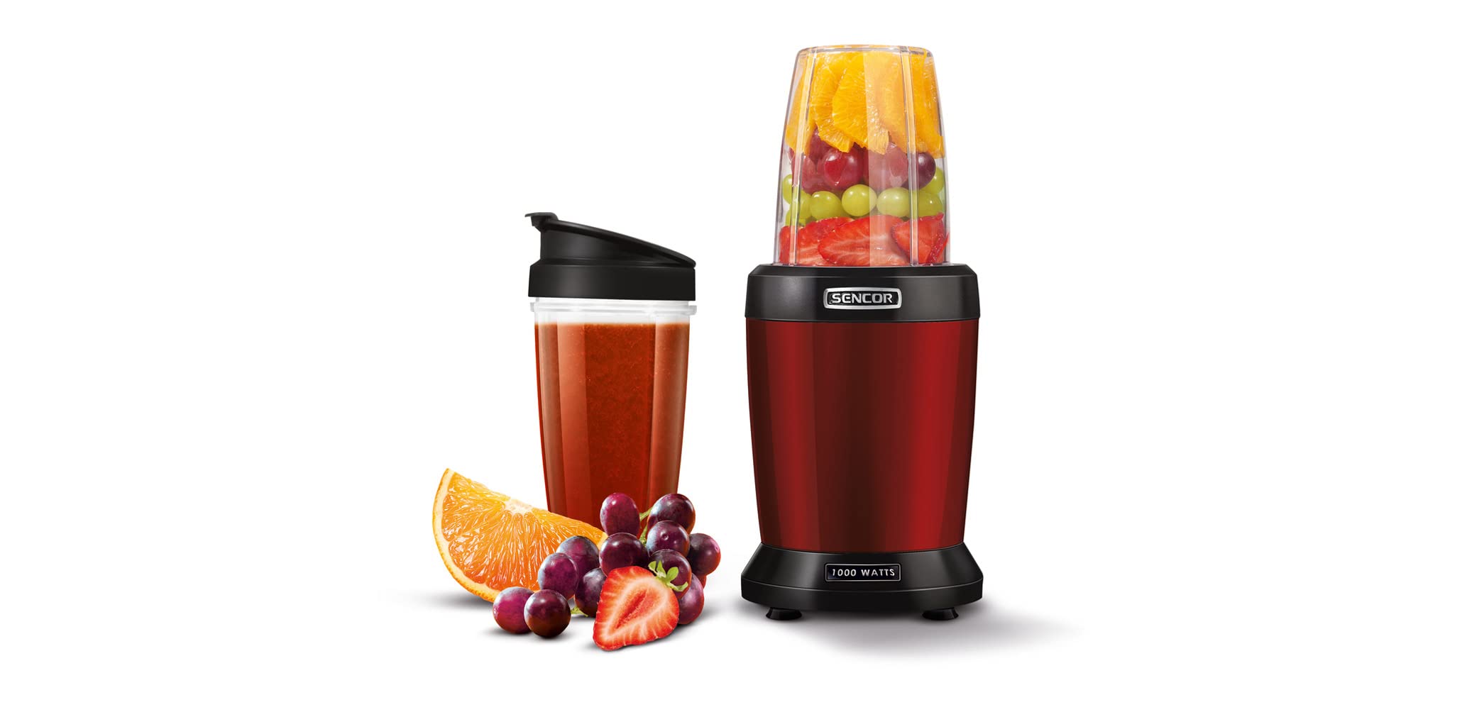 SENCOR SNB 4301RD frullatore da cucina Smoothie, Nutri Mixer, Soup Maker, Rosso