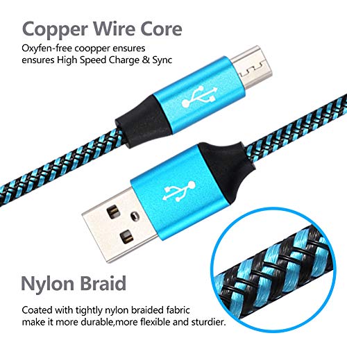 Bynccea Micro Usb Cable Android,[4-Pack 6Ft ] Cell Phone Charger Cord Nylon Braided Fast Charging Compatible With Samsung Galaxy S7 J7 Edge,Lg,Htc,Moto,Kindle Fire,Sony,Xbox #TOP4