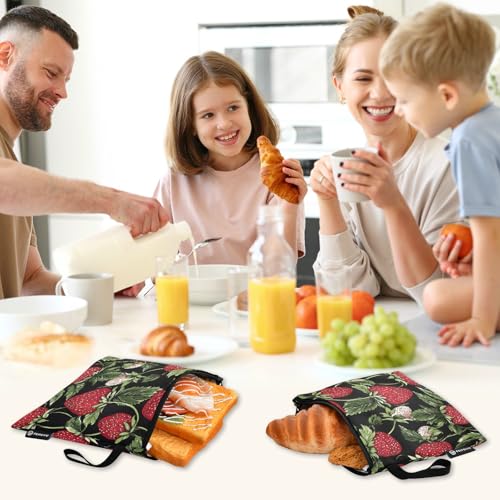 Bolsas reutilizables para snacks viaje 3 piezas rojo miniatura 7