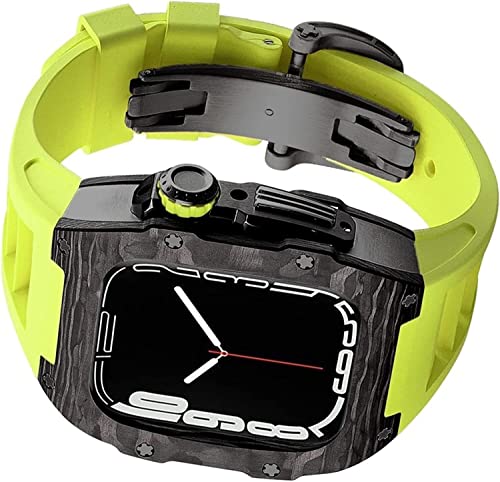 Bracelet caoutchouc Apple Watch 45 mm boucle acier montre 44 mm