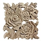 Applique in legno per decorazione mobili, intarsio in legno intagliato in stile europeo pe...