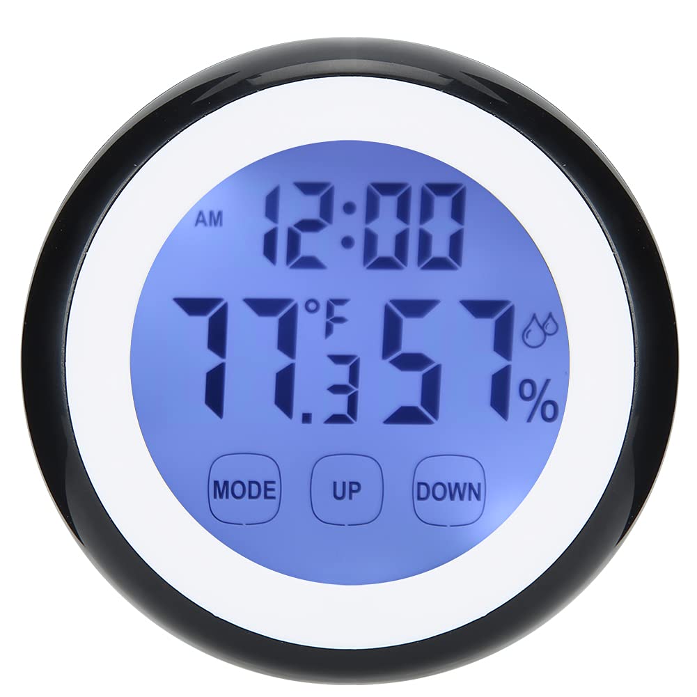 Reloj digital con higrómetro de pared que controla el clima en casa
