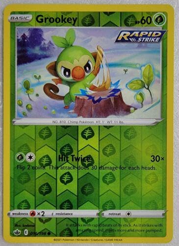 Pokemon - Grookey 016/198 - Chilling Reign - Reverse Foil