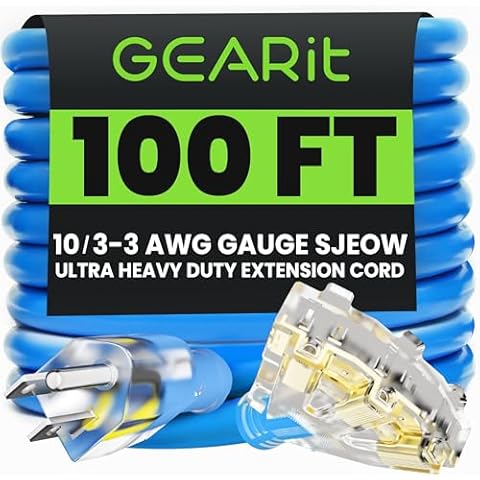 GearIT 100ft 10/3 Extension Cord Cover