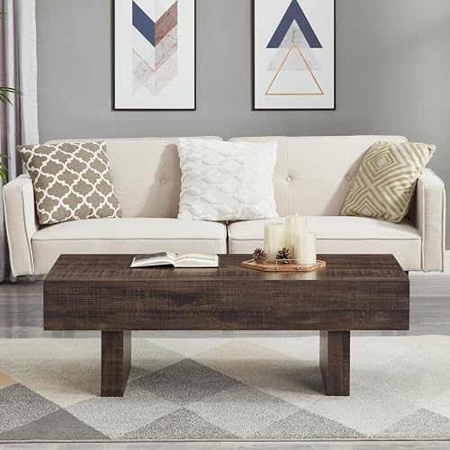 Roundhill Furniture Athens Modern Accent Coffee Table, Walnut