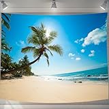 U-SITU タペストリー 青海 ハワイ風景 青空 沖縄景色 南国風情 オシャレ 背景 多機能 布ポスター 壁掛け 壁飾り インテリア 雰囲気転換(サイズ:幅200×丈150cm)color:GT0108B