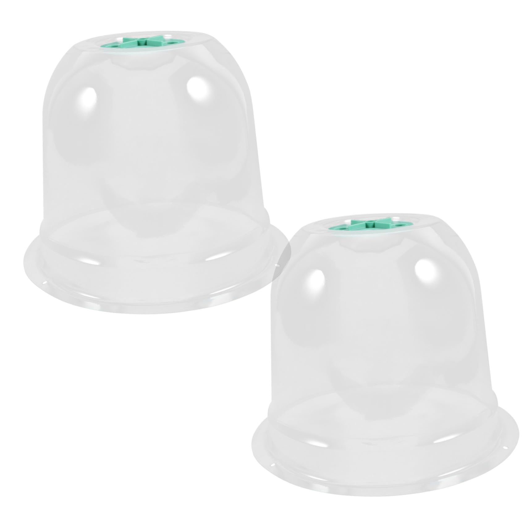 BESTonZON 2pcs Greenhouse Cloche Dome Clear Plastic Seedling Nursery Cover for Outdoor Plants Temperature Control Airflow for Healthy Growth for Flowers Vegetables and Herbs