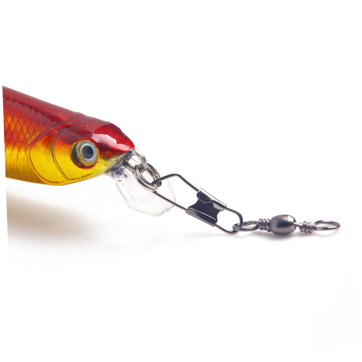 POPETPOP Anzuelos De Pesca con Anilla De Ocho Caracteres Anzuelos para Pesca Rodamientos De Bolas Eslabones Giratorios A Presión Conector De Pesca Anillos Partidos De Pesca Conector