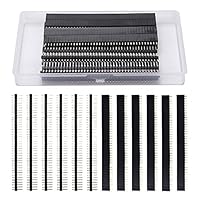 VooGenzek 40 Stück 2.54mm 40 Pin Gerade Einreihige Stapelbare Buchsenleiste, Gerade Einreihige Platine Männlich und Weiblich Stiftleiste Sockel Steckerleiste, für Arduino Stackable Shield