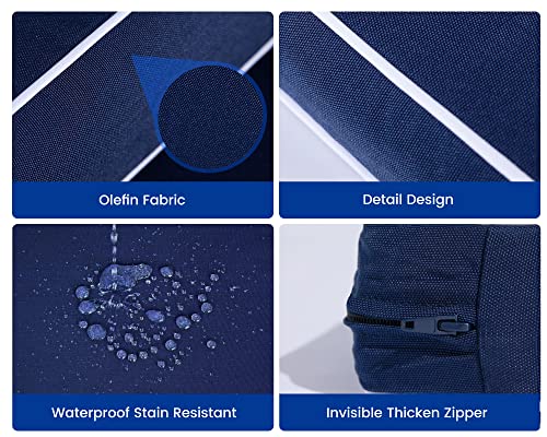 Rosninika 2 Pack Outdoor Cushion Covers Removable Outdoor Chair Covers Patio Chair Covers For Outdoor Furniture With Zipper And Ties (Only Covers) 20X20X4 Inches Beige #TOP2