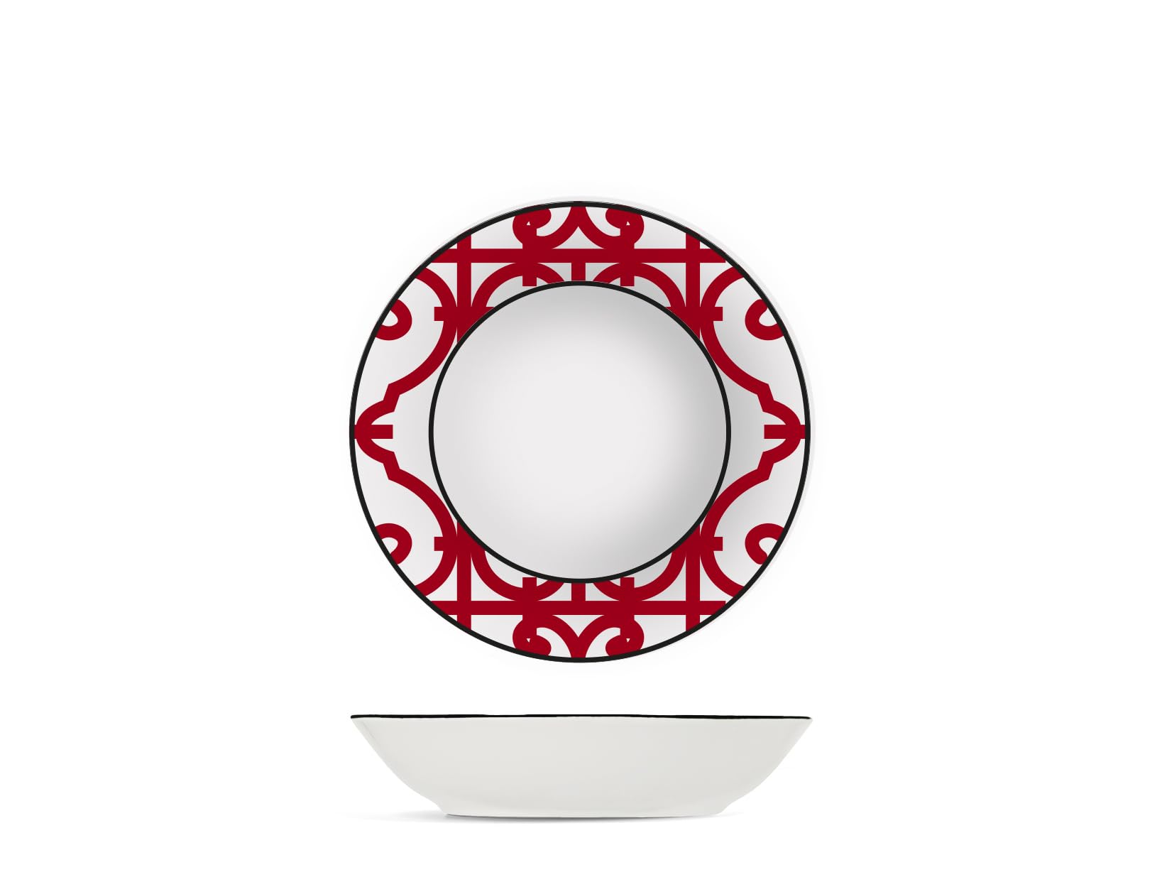 H&H By Bruno Barbieri Set 6 Piatti Fondi Nomad In Porcellana Cm 20