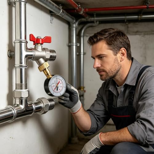 Manómetro de presión de agua que evita averías en compresores gracias a su lectura fácil 2
