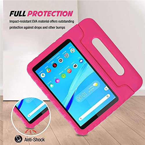 I-Original Kids Case For Lenovo Tab M8 Gen 3 2022 Tablet, Lenovo Tab M8 Hd Lte 2021/Tab M8 Hd/Smart Tab M8/Tab M8 Fhd 2019,Lightweight Shockproof Kid-Proof Case For M8 8.0 Inch Tablet - Rose Red #TOP2