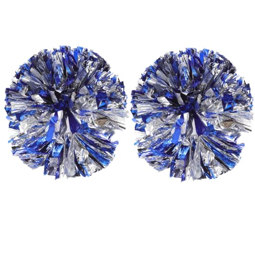 BESPORTBLE 2Pcs Metallic Cheerleading Pompoms Eye Catching Gymnastics Cheer Props for Sports Events Dance Performances Team Spirit Activities