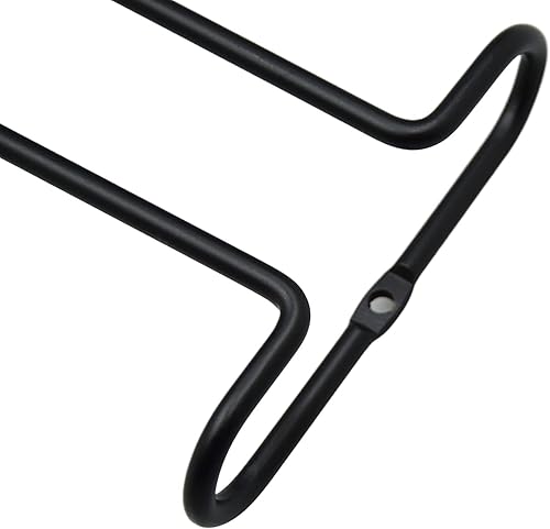 Miniatura 6 de Estante para copas de vino de 10 pulgadas debajo del gabinete, estante para almacenamiento de copas colgantes, organizador de vasos con secado