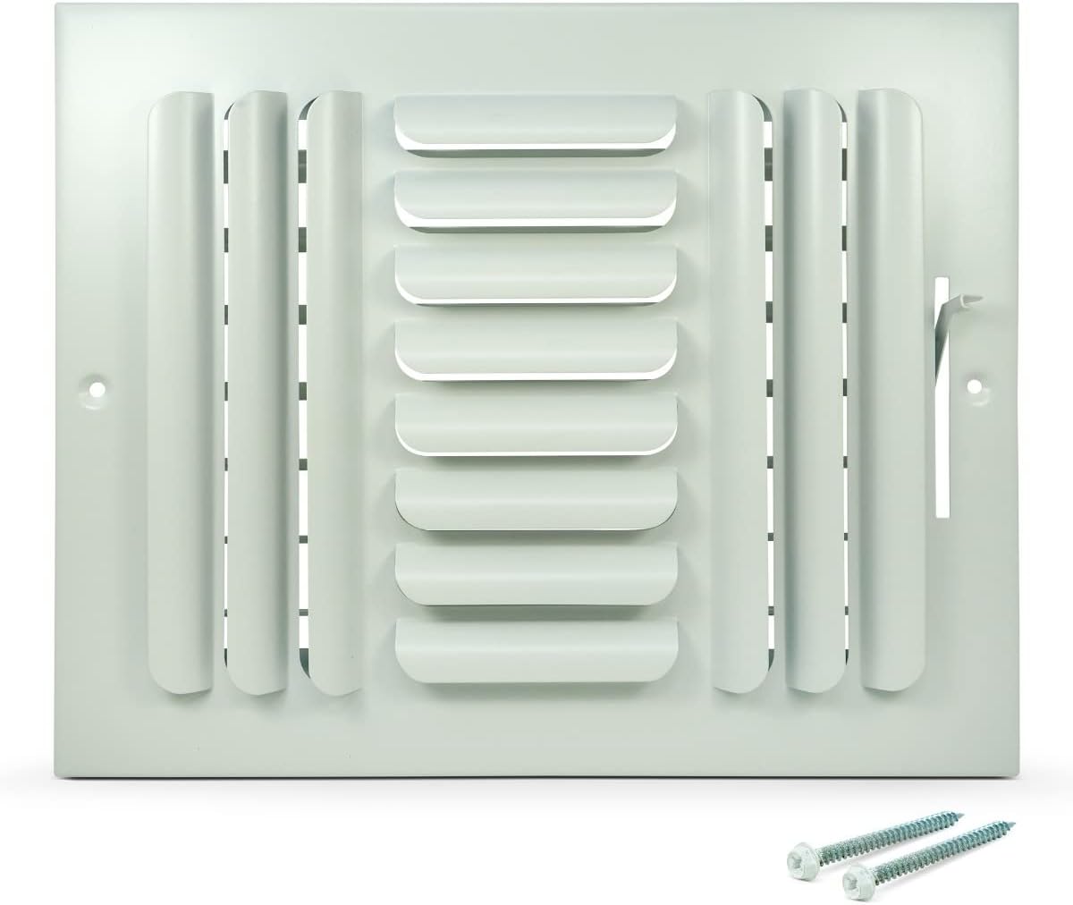 EVERICA 10" x 8" White AllSteel ThreeWay Fixed Curved Blades AC