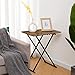 HOOBRO Mesa Auxiliar Plegable, Altura Ajustable, Mesa Lateral para Sofá, 60 ×...