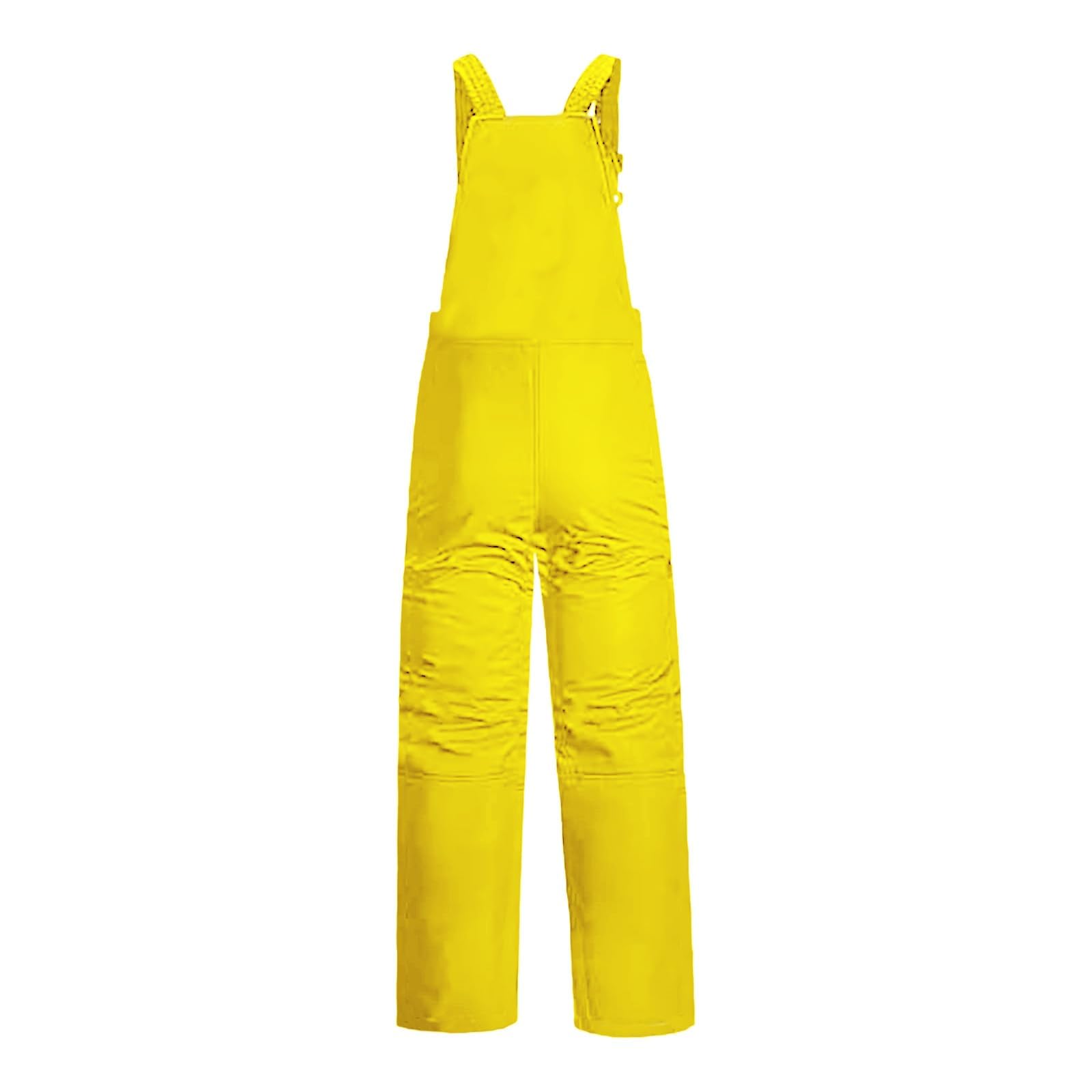 Zimowe ciepłe wiatroszczelne snowboard sportowe spodnie śniegowe kombinezony, izolowane wiatroszczelne sporty outdoorowe kombinezony narciarskie (żółty, 3XL)