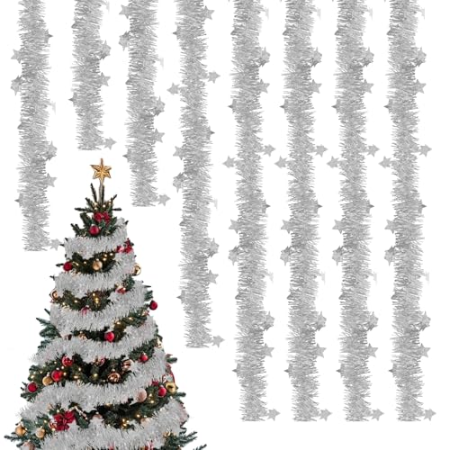 8×2M Weihnachten Lametta Girlande,Christmas Weihnachten...